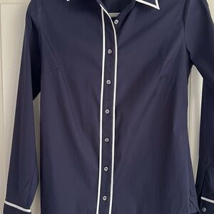 Button down career blouse